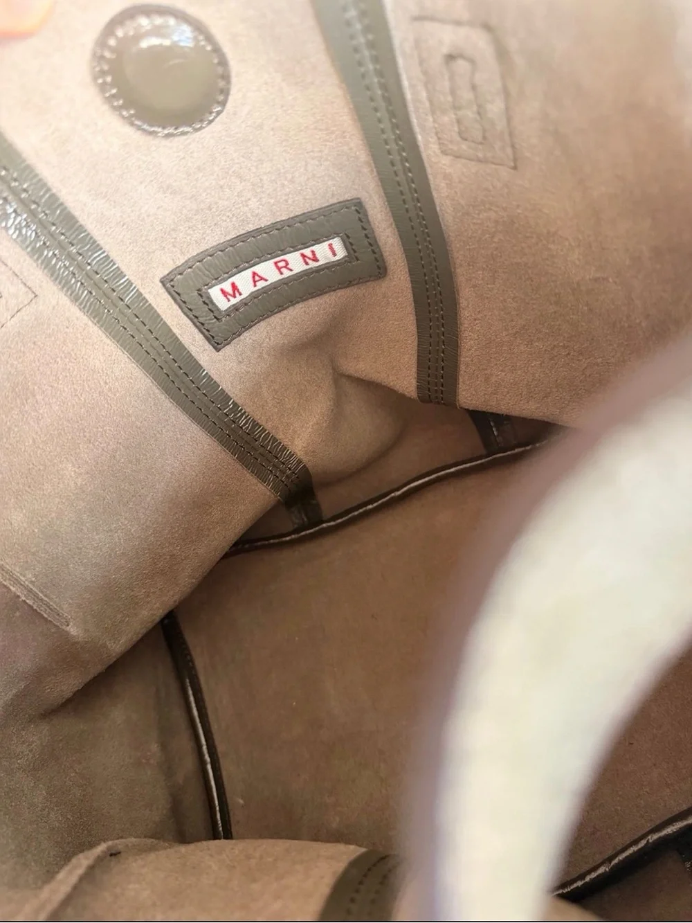 MARNI Shiny Leather Tote with Card Pouch (retails $1950)